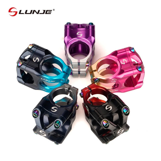 Lunje X Style MTB Stem Color Range – Black, Blue, Orange, Pink, Purple, 31.8mm Bar Clamp