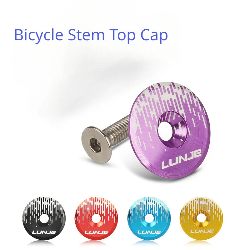 Purple LUNJE headset cap and stainless steel bolt