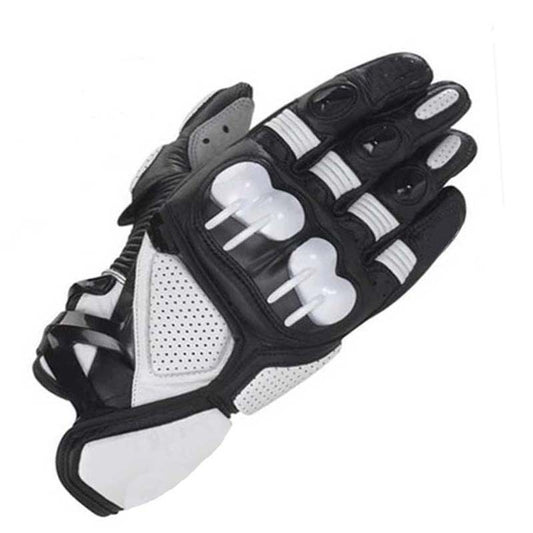 Black Pro-Series Sim Racing Gloves with silicone grip on sim racing wheel - Close-up texture
