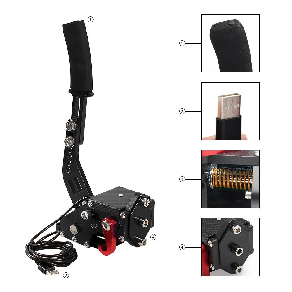 Black Sim Racing USB Handbrake Features