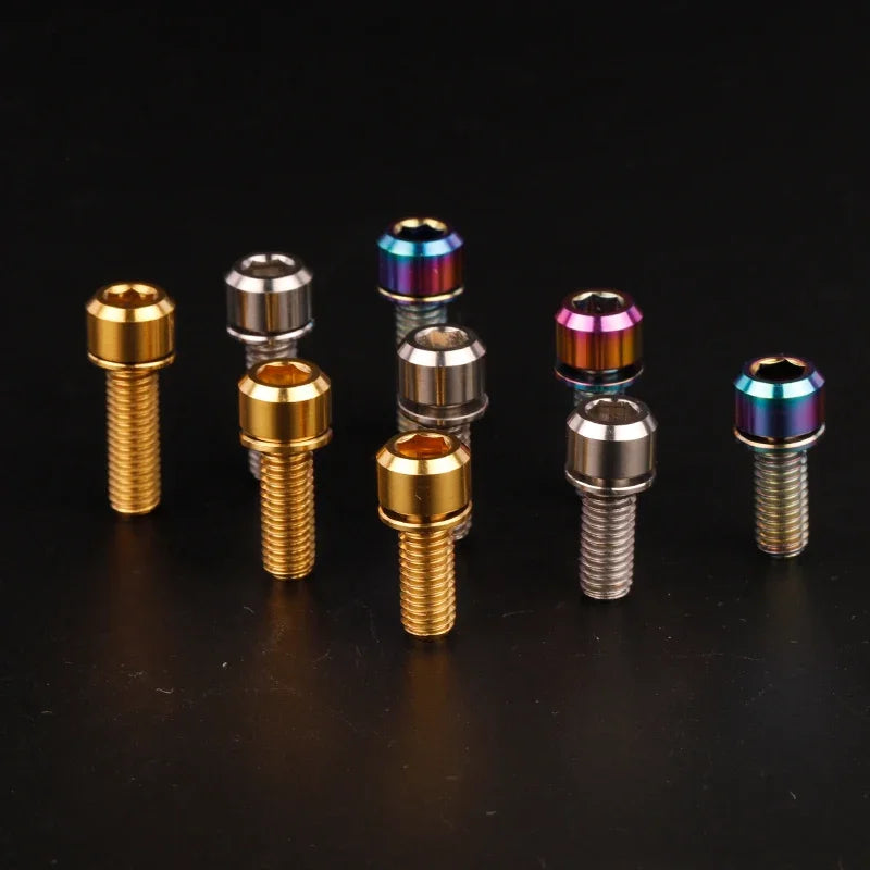 RISK Stem Bolts - Titanium Raw / Silver finish