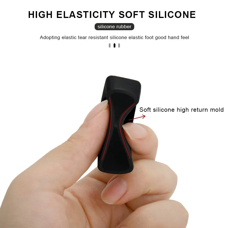 Highly elastic silicone material showing durable stretch properties