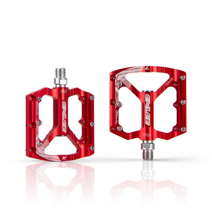ENLEE Pro-Grip CNC Ultralight MTB Pedals - Red Finish