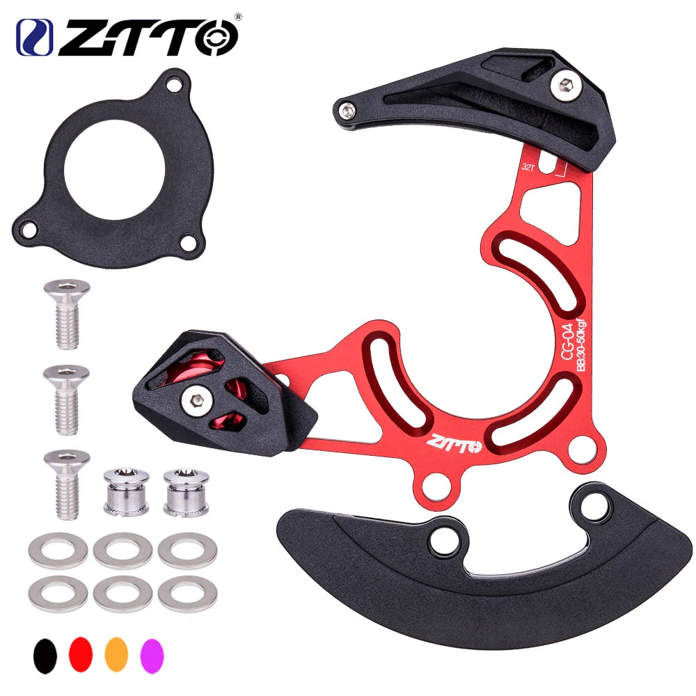ZTTO CG-04 Chain Guide - Anodised Red finish and included hardware