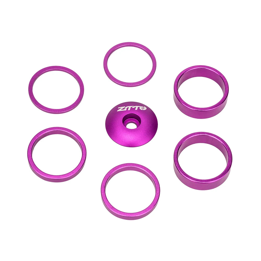 ZTTO CNC Headset Spacer Kit - Anodised Purple