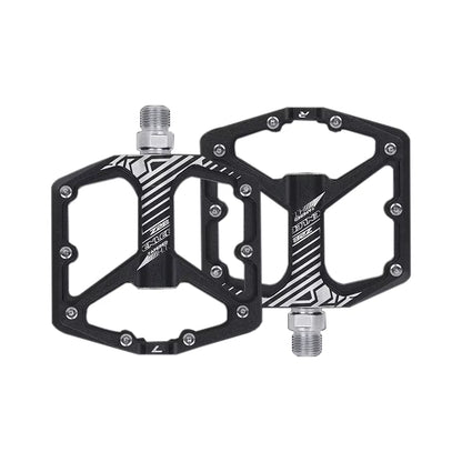 ENLEE Enduro Flat Pedals — Black — CNC aluminium MTB platform pedal