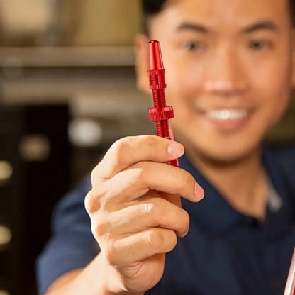 Integrated valve core removal tool cap in action