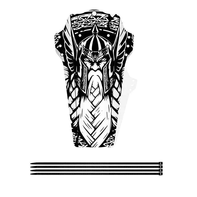 ENLEE MTB Mudguard - Samurai mask graphic