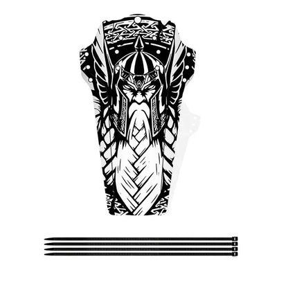 ENLEE MTB Mudguard - Samurai mask graphic